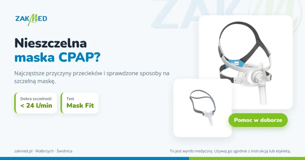 Nieszczelna maska CPAP – maski twarzowe AirFit F40 i AirFit F30i